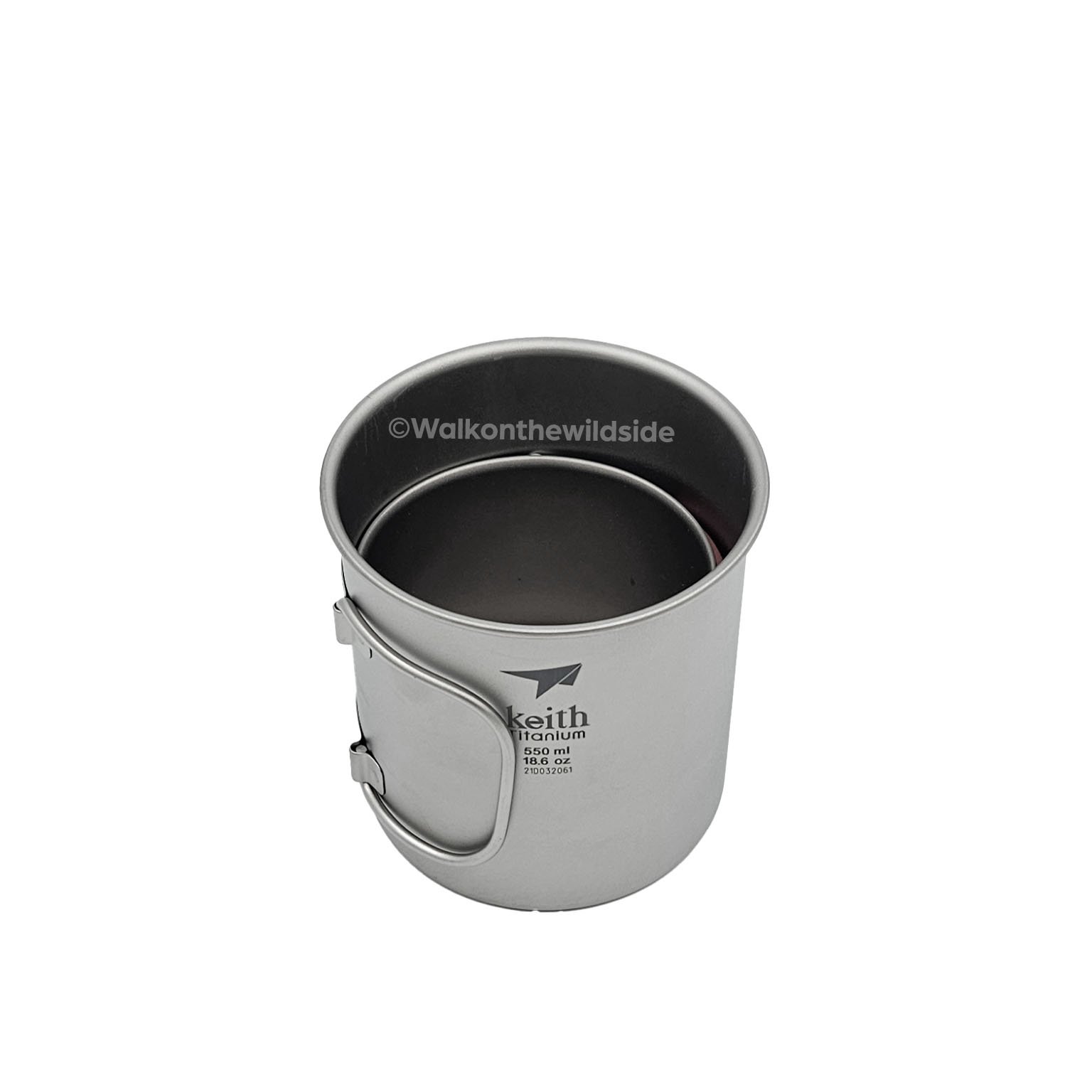 Keith Titanium 550 ml Topf mit Evernew Demitasse 220 FH darin